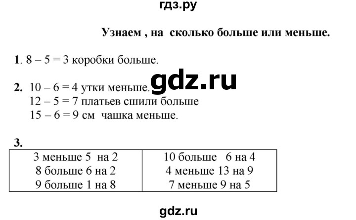 ГДЗ по математике 1 класс  Рудницкая   часть 2. страница - 71, Решебник к учебнику 2023