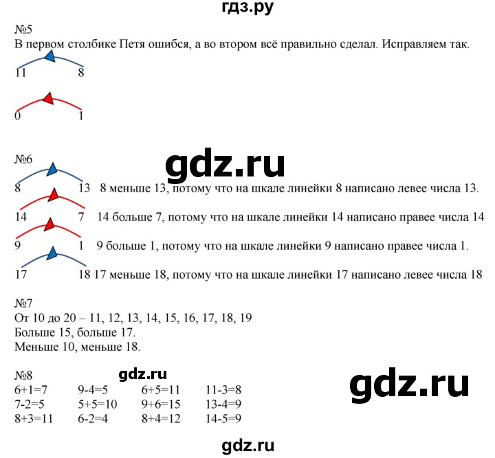 ГДЗ по математике 1 класс  Рудницкая   часть 2. страница - 92, Решебник №1 к учебнику 2016