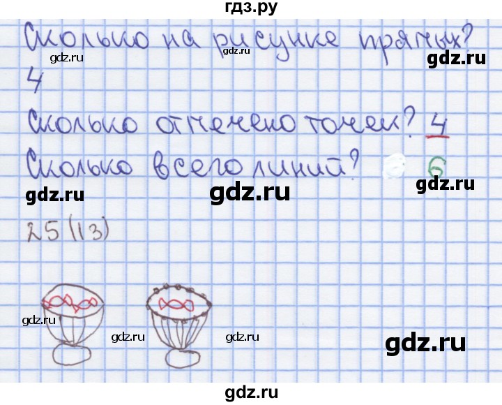 ГДЗ по математике 1 класс Бененсон рабочая тетрадь  тетрадь №1. страница - 13, Решебник №1