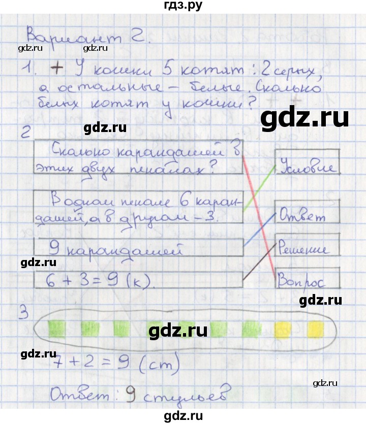 ГДЗ по математике 1 класс Волкова тетрадь учебных достижений  страница - 20, Решебник 2017